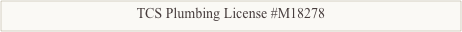 TCS Plumbing License #M18278
